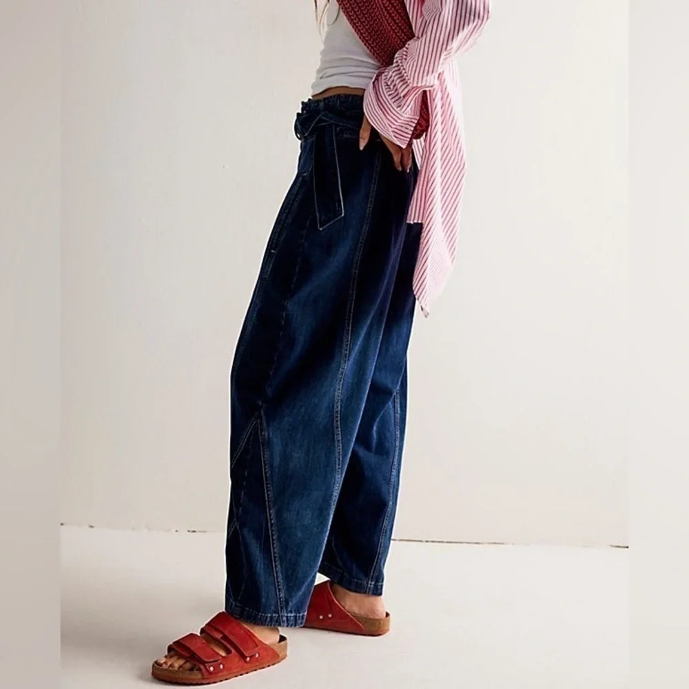 FREE PEOPLE We The Free The Amsterdam High-Rise Barrel Jeans